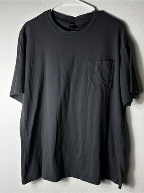 Dazy Faded Black Pocket T-Shirt Men's XL Oversized Cotton